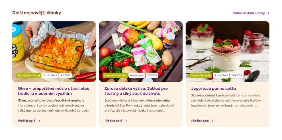 Modul výpisu dalších článků v detailu blogového článku